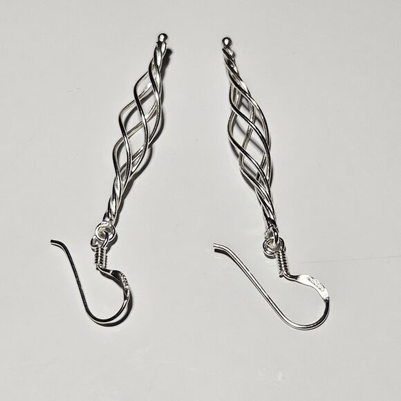 **Final Sale** MO Celtic Twirl Dainty Weave Sterling 925 French Wire Hook Dangle - Picture 9 of 13